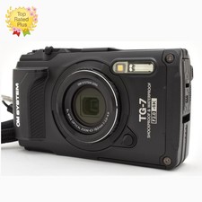 Olympus OM SYSTEM Tough TG-7 Waterproof Digital Camera Black MINT From JAPAN