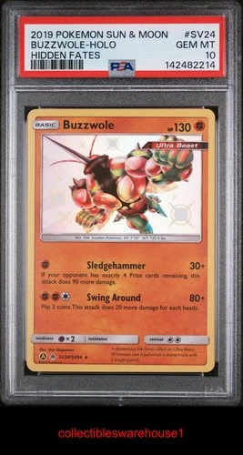 Pokemon Hidden Fates Buzzwole SV24 PSA 10