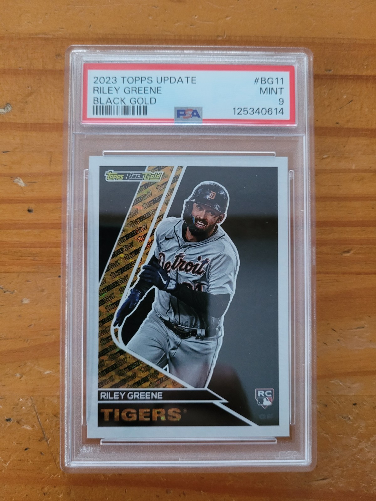 2023 Topps Update Black Gold #BG11 Riley Greene Rookie Card PSA 9 Mint RC Tigers
