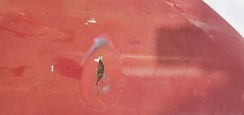 Guardabarros delantero derecho rojo International Scout 800 1961 1969 OEM para reparación Foto 4 de 4