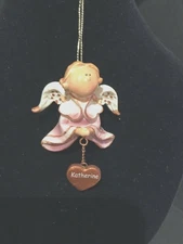 Pink Katherine Prayer Angel Orn by the Encore Group made by Russ Berrie NEW