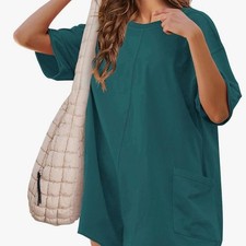 Green Romper with Pockets NWOT Size XS