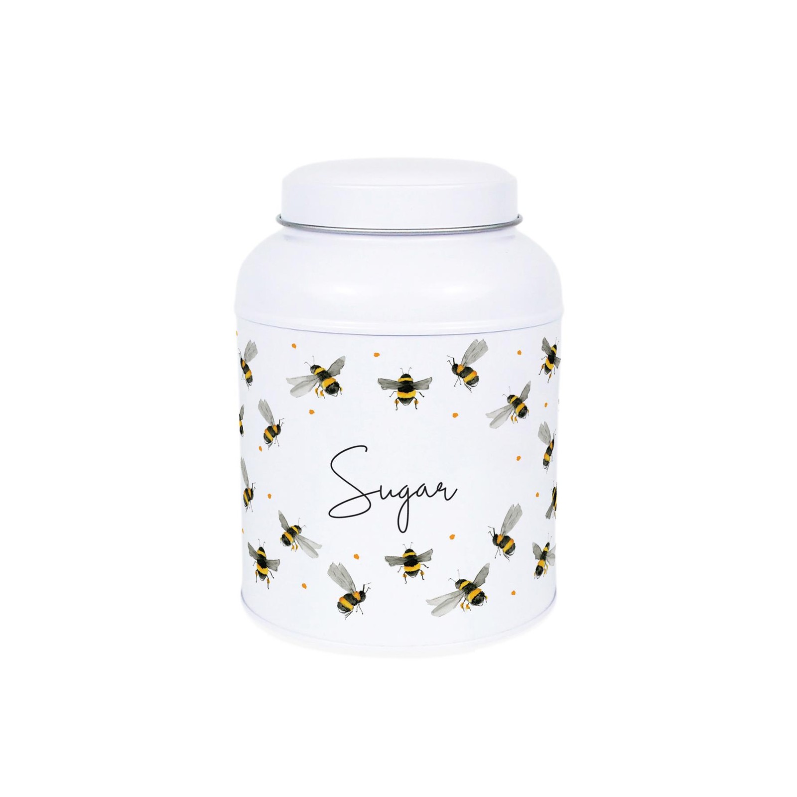 Purely Home Scattered Bees Decaf Canister - Small Dome Lid Kitchen Storage Tin - Sugar - Image 2