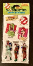 THE REAL GHOSTBUSTERS PUFFY STICKERS GREEN PACK 1986