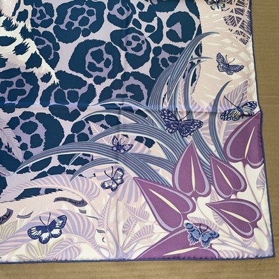 New Hermes scarf silk Carre 90 Jaguar Quetzal | eBay
