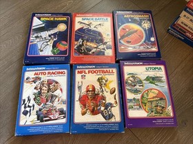 Intellivision 37 Game Lot w/Boxes & Booklet Inserts Various Titles