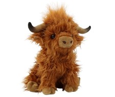 Clever Brown Highland Cow Coo Cuddly Toy Plush Stuffed Scottish Scotland Gift UK