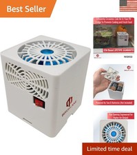 Compact Battery-Powered RV Fridge Fan with En...
