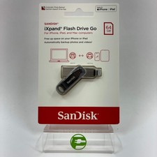 New SanDisk iXpand Flash Drive Go 64GB USB/Lightning Flash Drive
