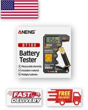 ANENG BT189 Button Cell Battery Tester 9V N D C AA AAA Universal Household LCD D