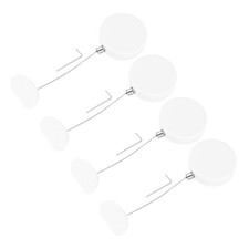 3.3ft Retractable Cable Security Lock with Arc Patch Wrench 150 g White,4 Pack