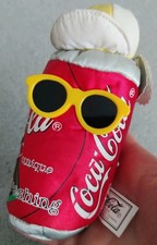 Vtg Coca Cola Can Plushie Bean Bag 7" Stuffed Toy 1997 NOVELTY PLUSHIE w Tags