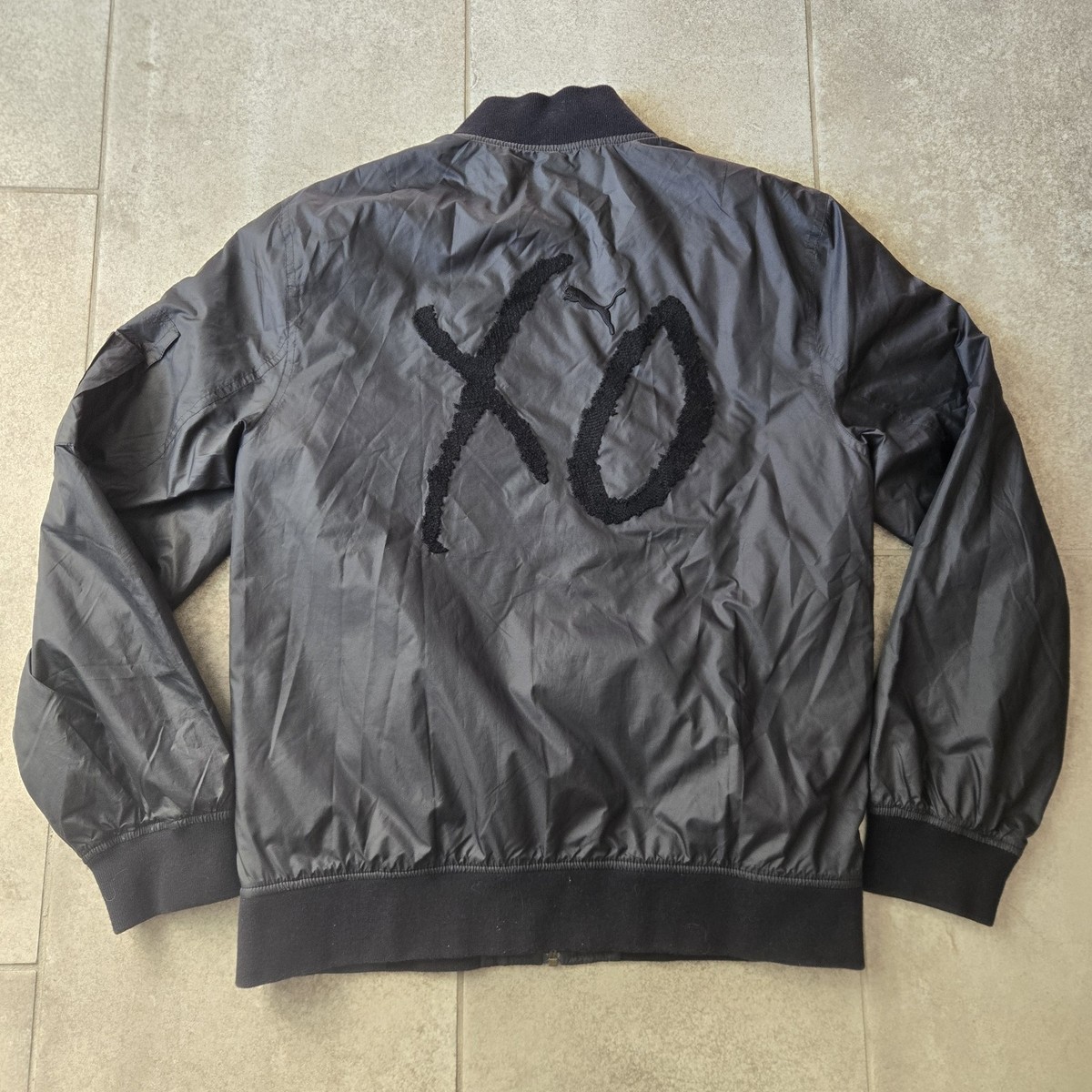 The Weeknd x Puma XO Jacket Mens Small Black Bomber Embroidery Zip