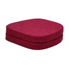 Set of 2 Metal Chair Cushions with Ties, 14In Non-Slip 2 Count Pack of 2 Red