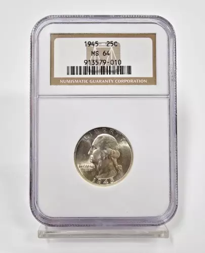 1945- Philadelphia Washington Quarter NGC Graded Uncirculated MS64