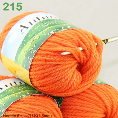 Sale Lot of 1 Ball X 50g Chunky Soft Warm Wool Hand Knitting Solid Colorful Yarn - Picture 30 of 41