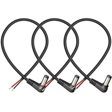 3PCS 0.3M/1FT 18AWG 90 Degree Right Angle DC Power 5.5mm x 2.1mm Barrel Male ...