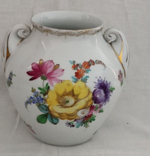 alte wunderschöne Fraureuth Porzellan Vase Kunstabteilung 15cm höhe florales Mot