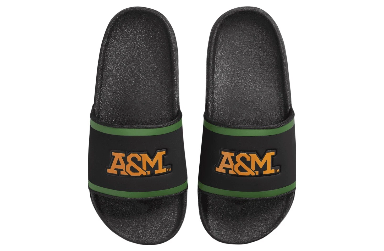 Scivolo Nike Offcourt FAMU nero verde fortezza 12 piscina spiaggia basket