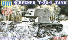 UM-MT 402 1:72 Soviet T-26-1 Light Tank with Conical Turret & Extra Armour