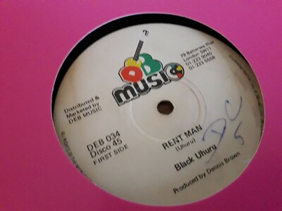 Black Uhuru , Rent Man , Rent Board , 12'' DEB Label
