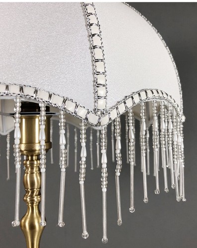 Vintage European Lamp Shades Cloth Bead Lace Table Light Shade Cover Home Decor - Picture 26 of 48