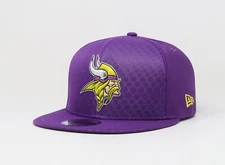 New Era 9Fifty Men Women Cap Minnesota Vikings Purple Rush On Field Snapback Hat