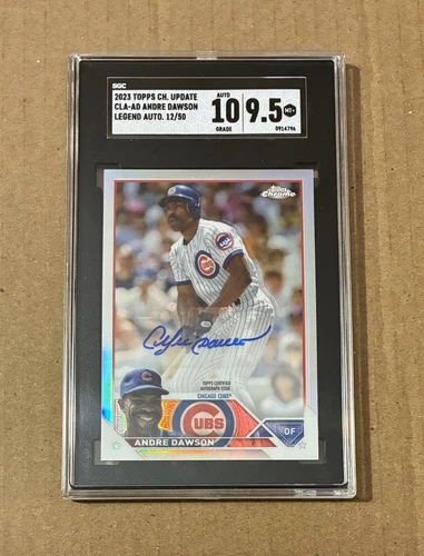 2023 Topps Chrome update Andre Dawsom Legend Auto Refractor /50! SGC 9.5/10! CUB