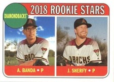 2018 Topps Heritage #79 Anthony Banda/Jimmie Sherfy Diamondbacks Rookie Stars