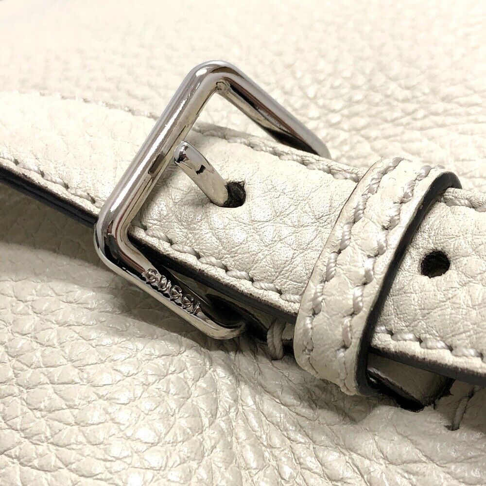 GUCCI 370833 Bamboo Backpack Leather WhiteBased GUCCI 370833 Bamboo Backpack Leather WhiteBased