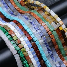 Wholesale 850pcs/Lot Mix Natural Gemstone Square Spacer Loose Beads 4mm DIY