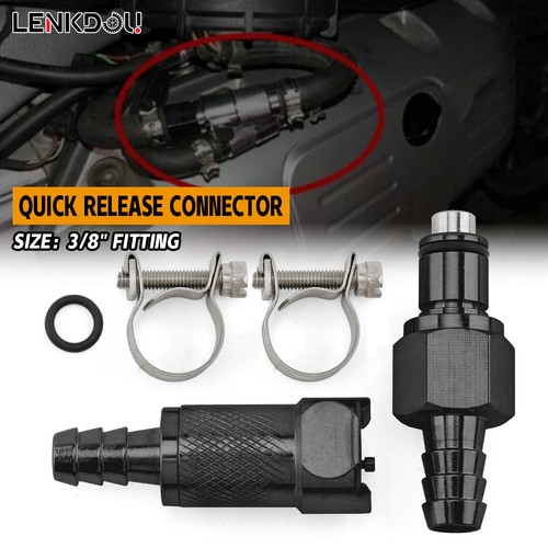 3/8" Gas Tank Fuel Line Hose Quick Release Connect Disconnect Kit For Harley - Bild 5 von 13