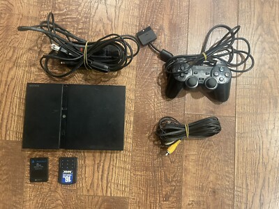 PlayStation 2 (PS2) Slim Console Bundle - Black - Sony - Accessories and 7 Games