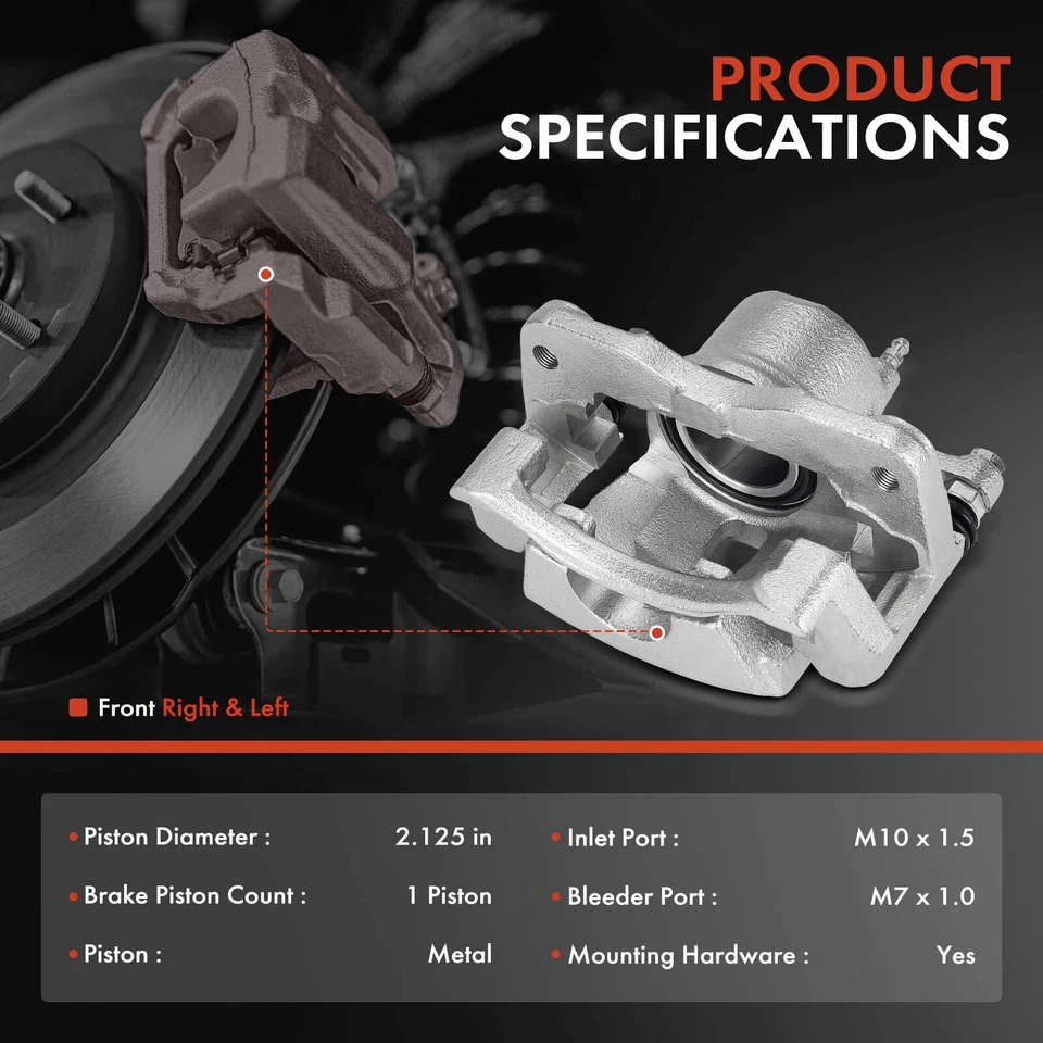 Pinza de freno delantera izquierda y derecha con soporte para Toyota Yaris 2006-2018 2 piezas Foto 2 de 4