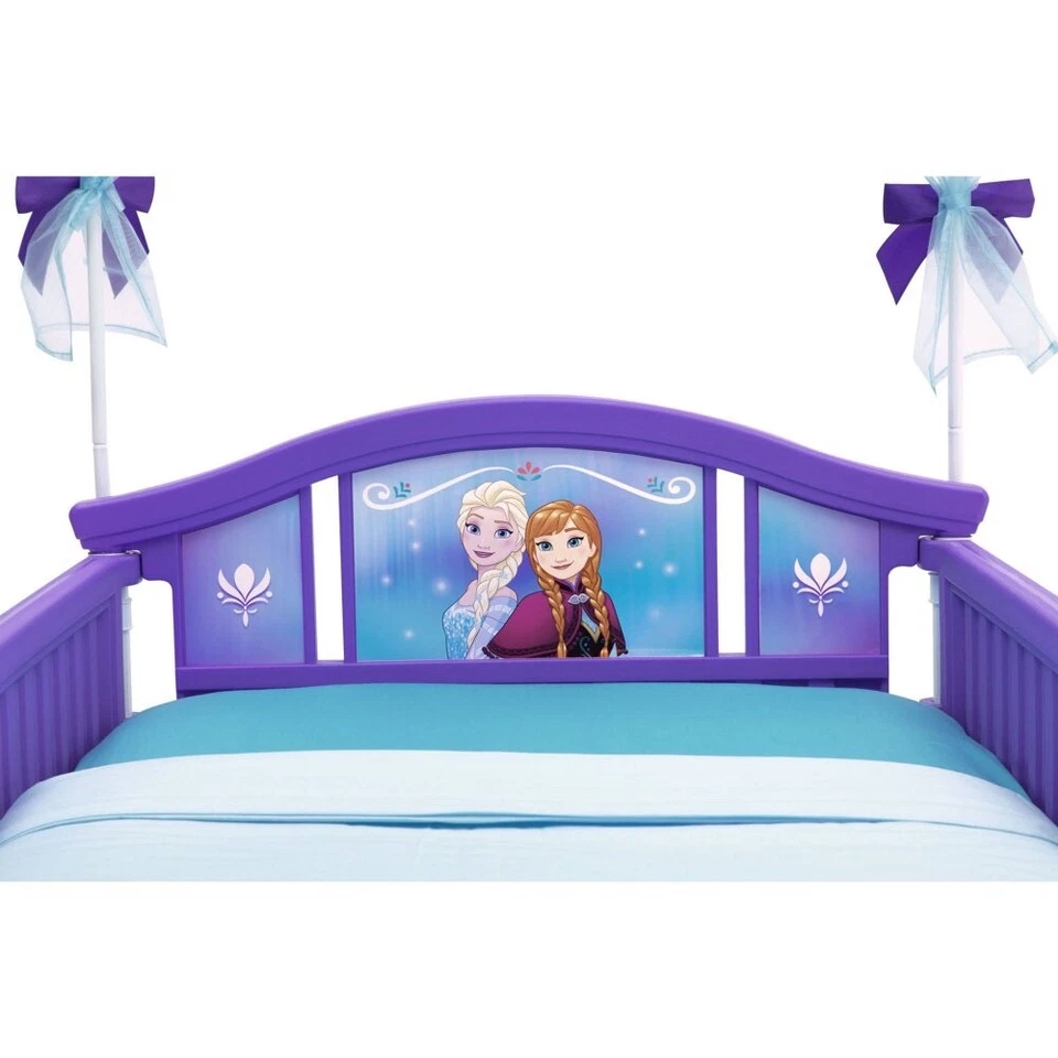 Cama infantil Frozen princesa meninas quarto móveis resistente trilho de segurança infantil - Imagem 4 de 4