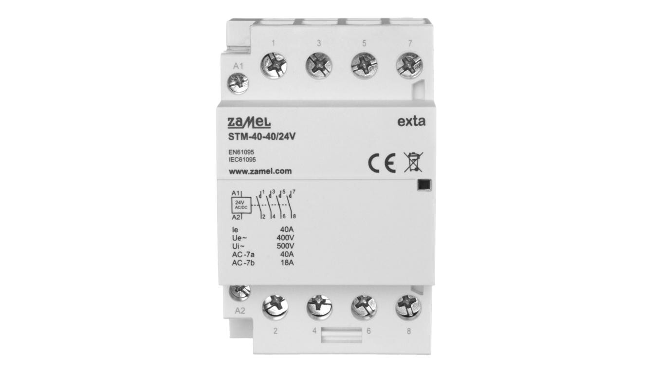 Modular installation contactor 40A 4Z 24V AC/DC+F13 type: STM-40-40/24V E /T2UK