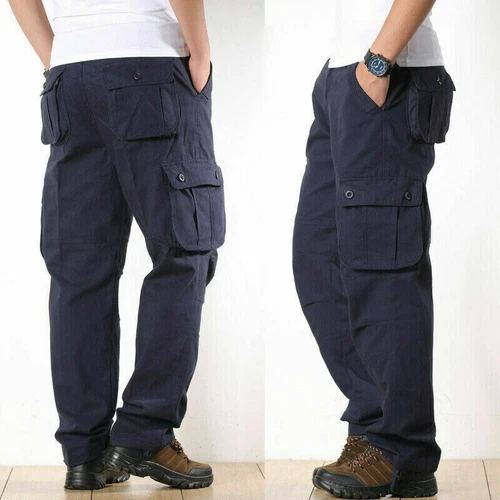 Men's   Outdoor Pocket Pants Tactical Cargo Army Work Trousers Plus Size - Picture 20 of 27