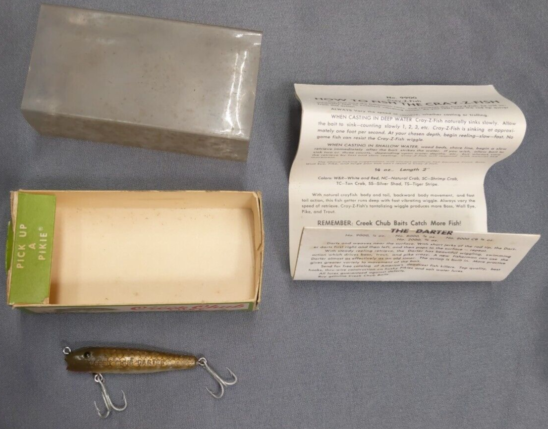 Vintage Creek Chub Darter Fishing Lure No. 9000UL 1/4 oz Ultra LIght eBay