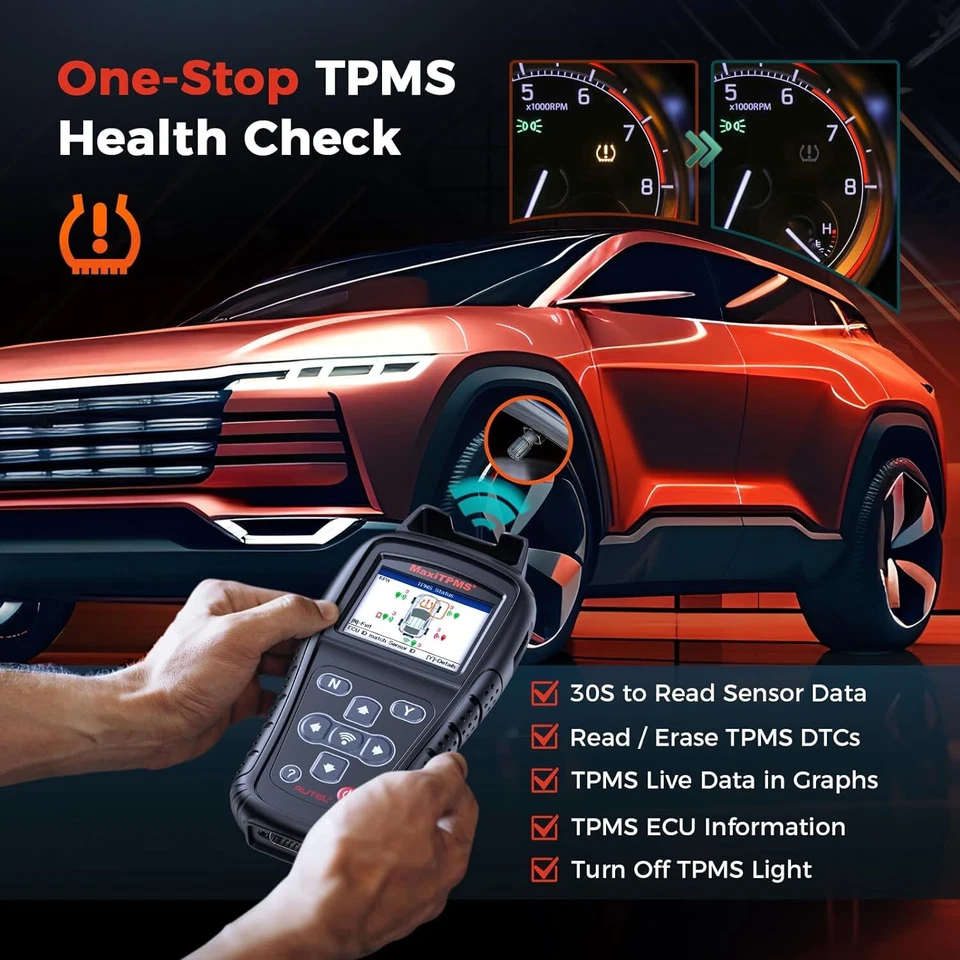 Autel MaxiTPMS TS408S Tire Pressure Sensor Program TPMS Relearn Diagnostic Tool - Image 4 of 4