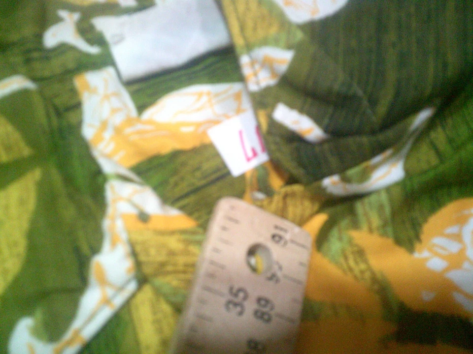 Винтажная гавайская рубашка Go босиком мужская большой зеленый воротник-петля 70-е - Изображение 4 из 4