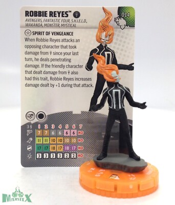 Heroclix Wheels of Vengeance set Robbie Reyes #014 Uncommon figure w/card!