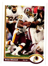 1991 Upper Deck High Series Brian Mitchell . Washington Redskins Card #691     