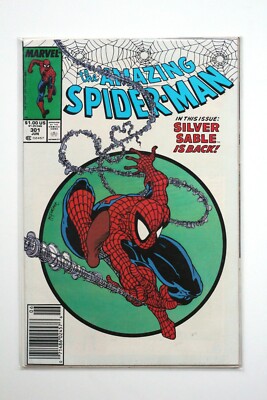 アメコミ CGC9.0 amazing spiderman 301 newsstand The Amazing Spiderman #301 June 1988 “Silver Sable is back