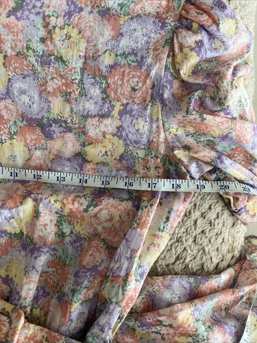 80s Leslie Fay Pink Floral Pleated Secretary Dress With Shoulder Pads Size 12 - Picture 12 of 12