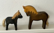 RETRO OSTHEIMER Pferd & FOHLEN ältere RARITÄT  Waldorf Bauernhof Reitstall