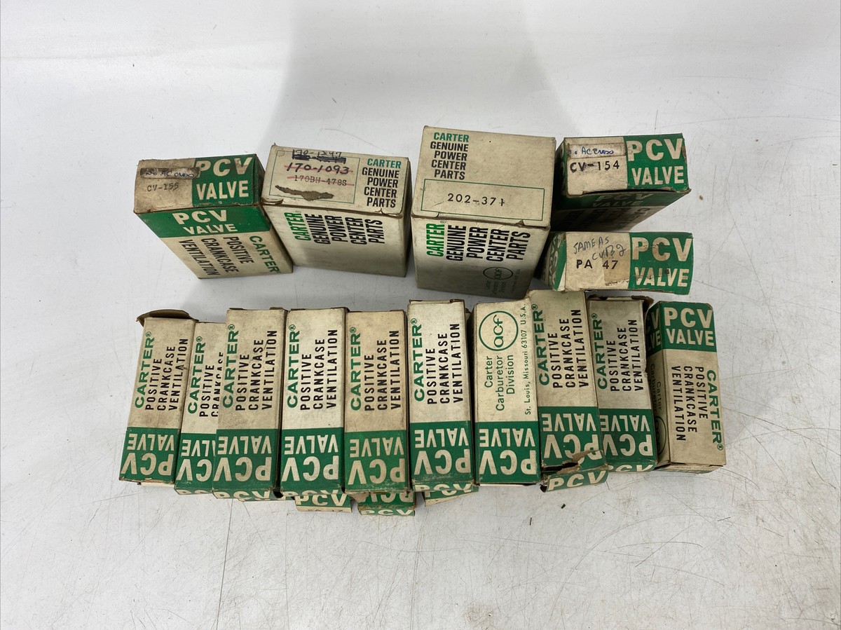 big LARGE LOT OVER 20 PIECES Carter Assorted PCV Valve and Choke