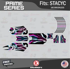 Graphics Kit for STACYC 16E Brushless Electric B (All Years)  Prime-magenta-cyan