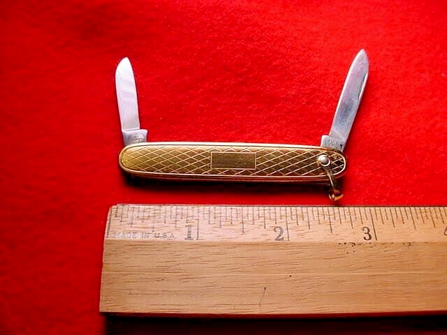Vintage 3-inch Watch Chain Fob Knife with Dual Working Blades in Excellent Condition #13-image