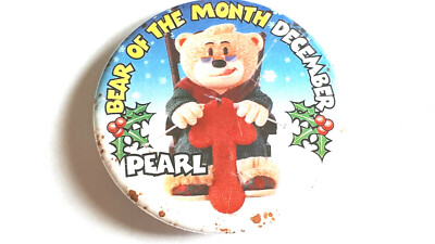 Bär des Monats - Dezember - Perle - Button Anstecker 