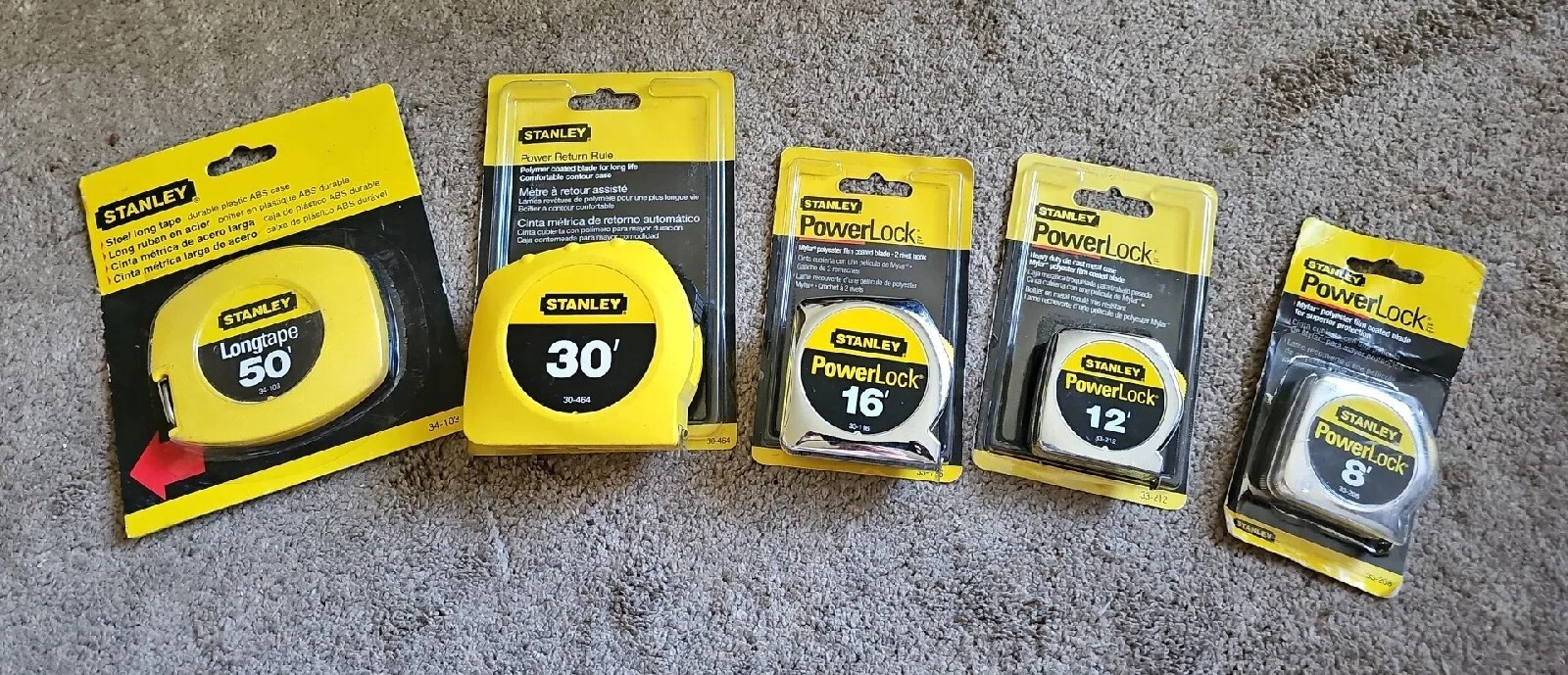 stanley tape measure lot Vintage And New 50' 30' 16' 12' 8'